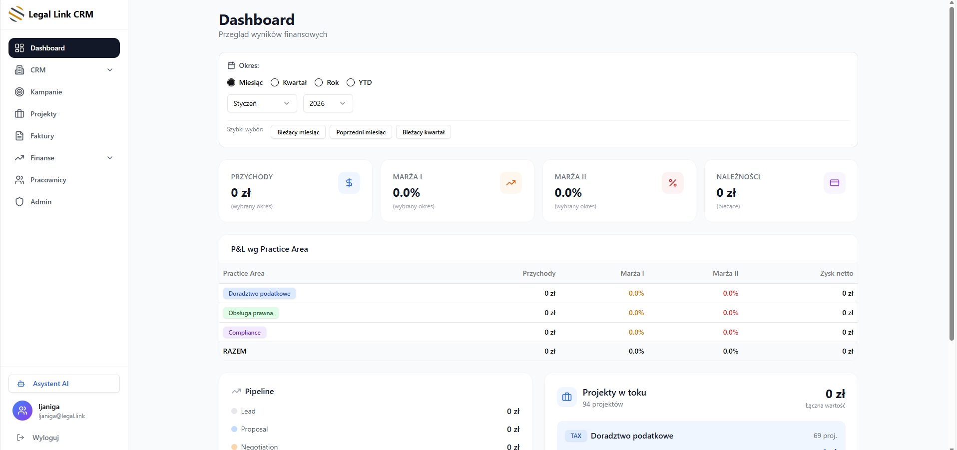 CRM template preview