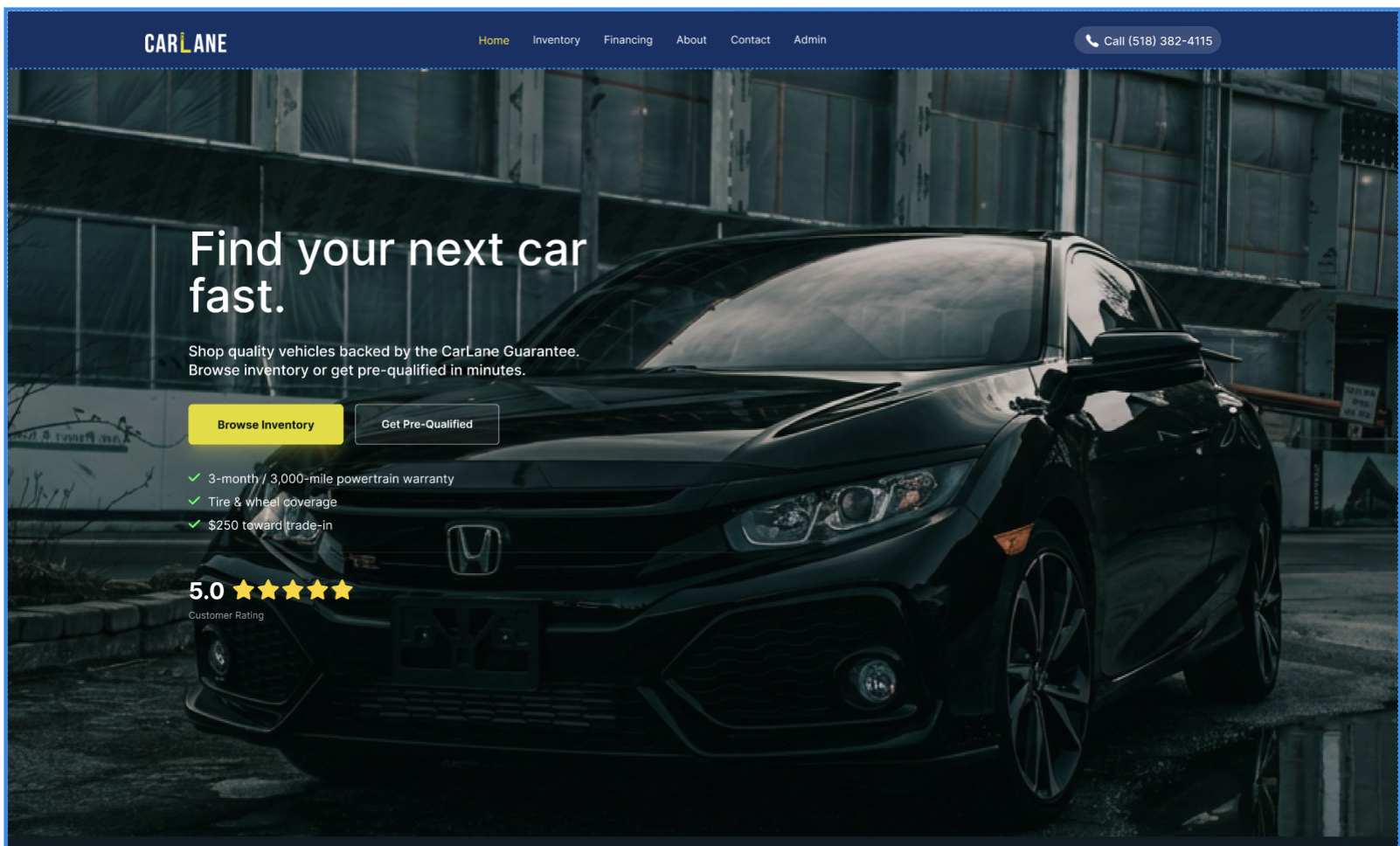 CarLane template preview