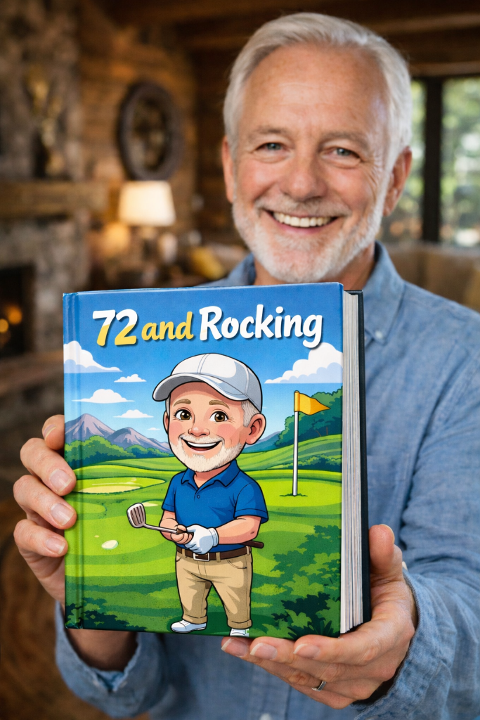 Happy person with personalized book