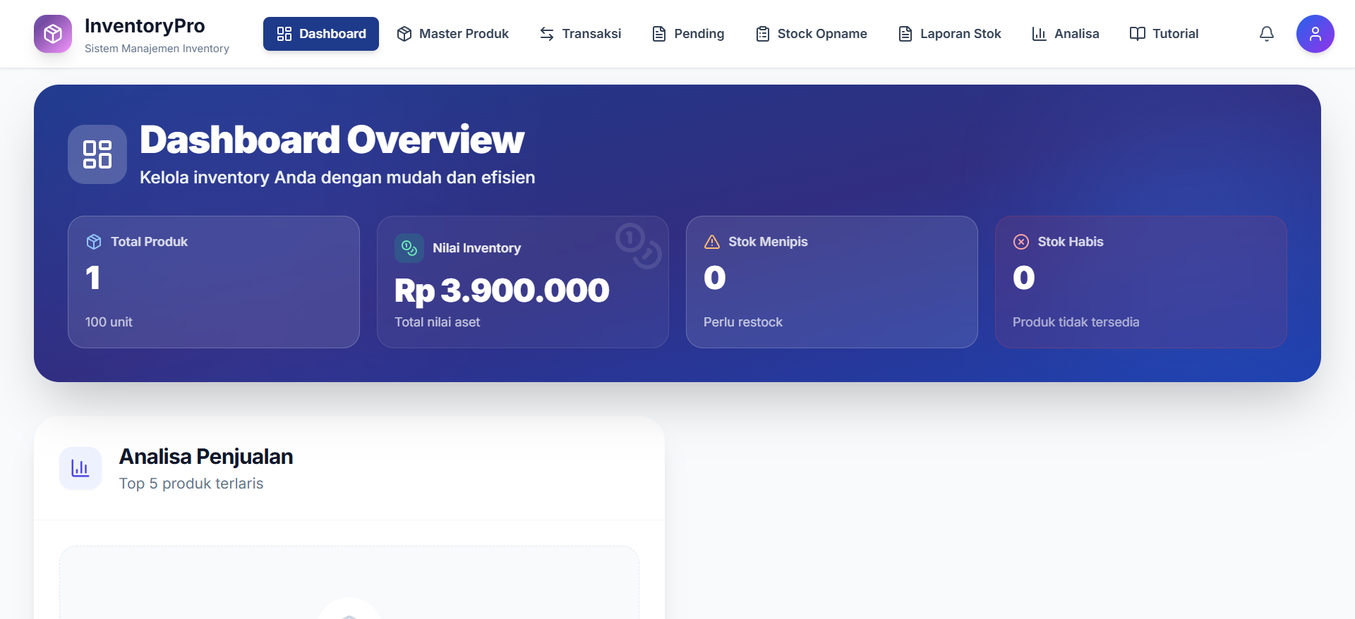 Web Stok template preview