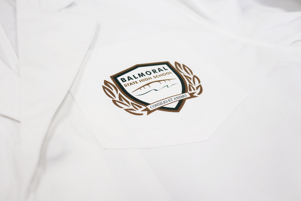 Lab coat with custom logo printing