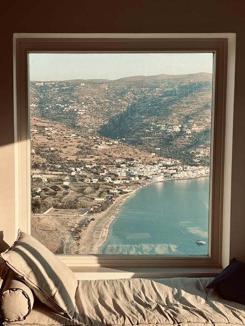 Bedroom window view over Korthi Bay