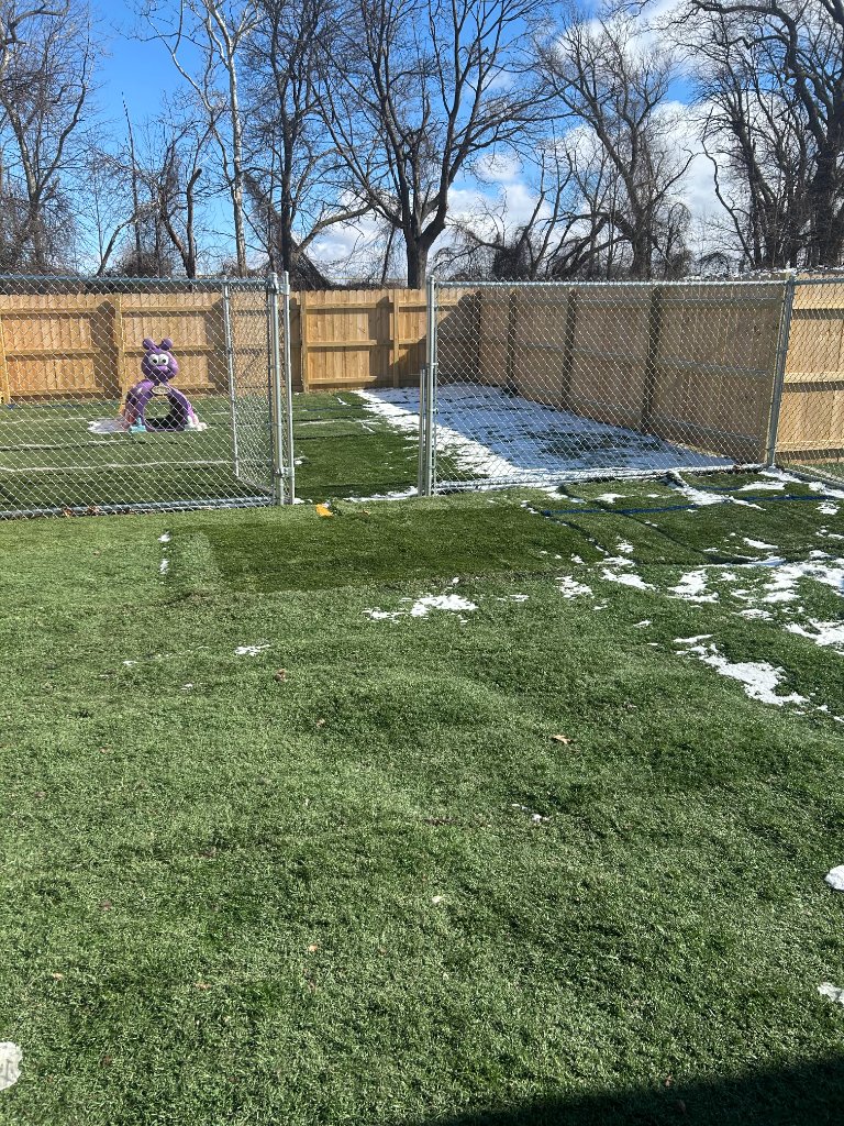 Outdoor turf play area