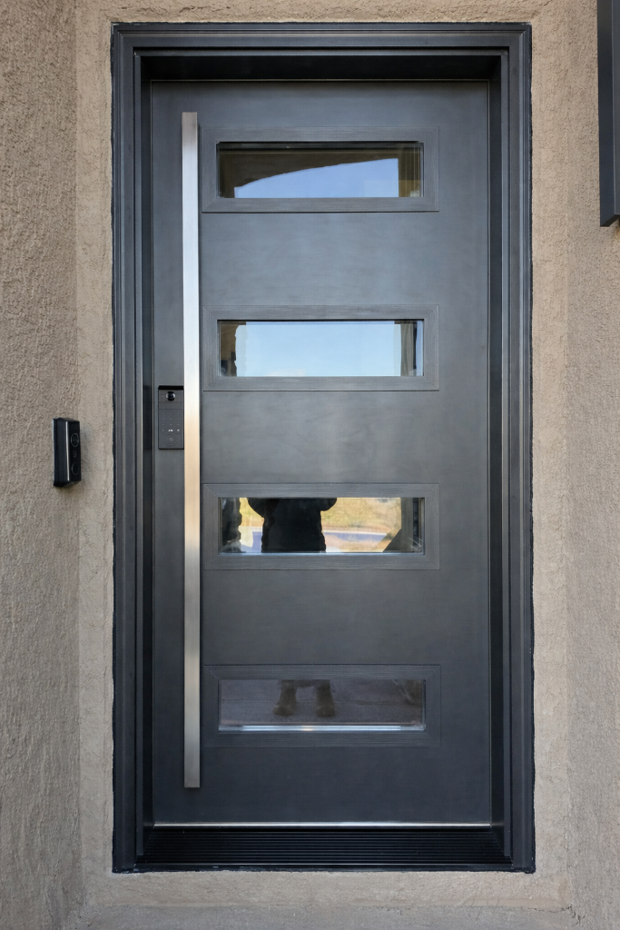 Modern Entry Door Transformation — after installation