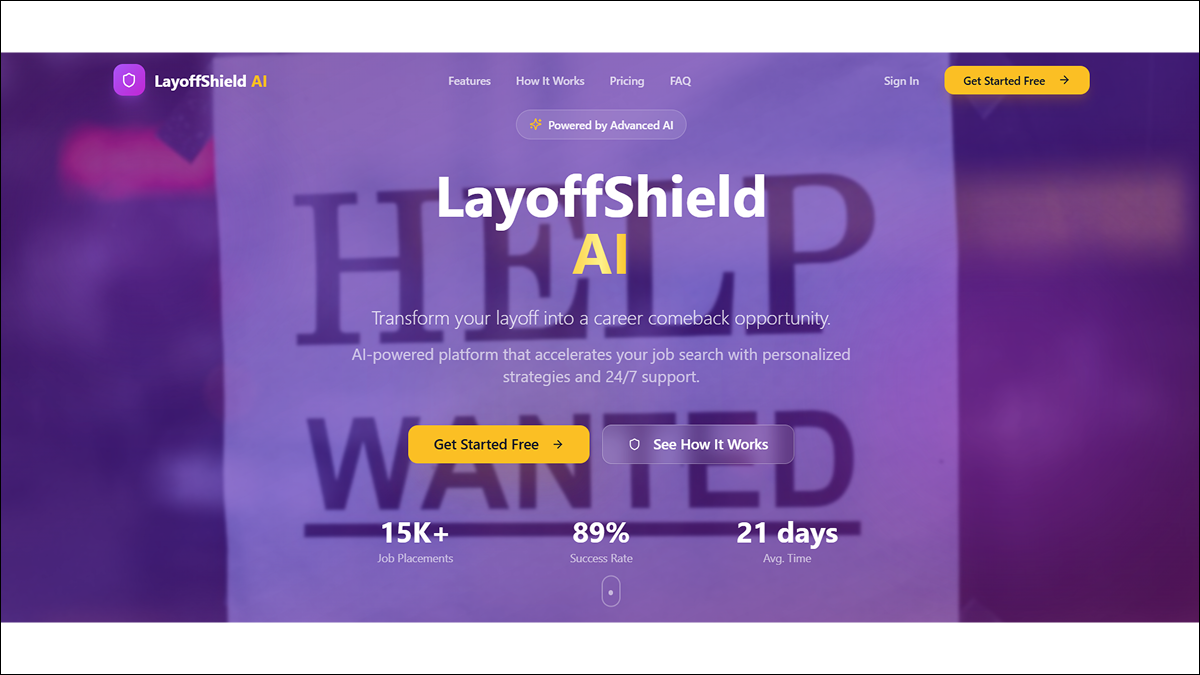 LayoffShield AI - AI-Powered Layoff Recovery & Reemployment template preview