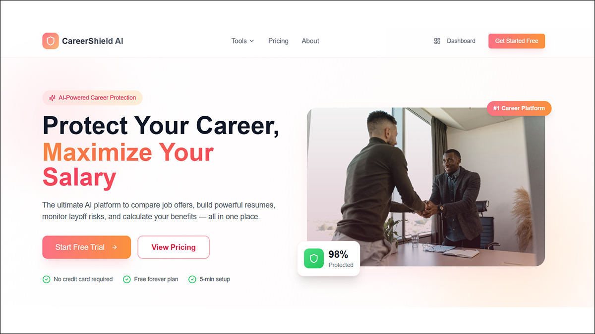 CareerShield AI — Career Intelligence & Layoff Protection template preview