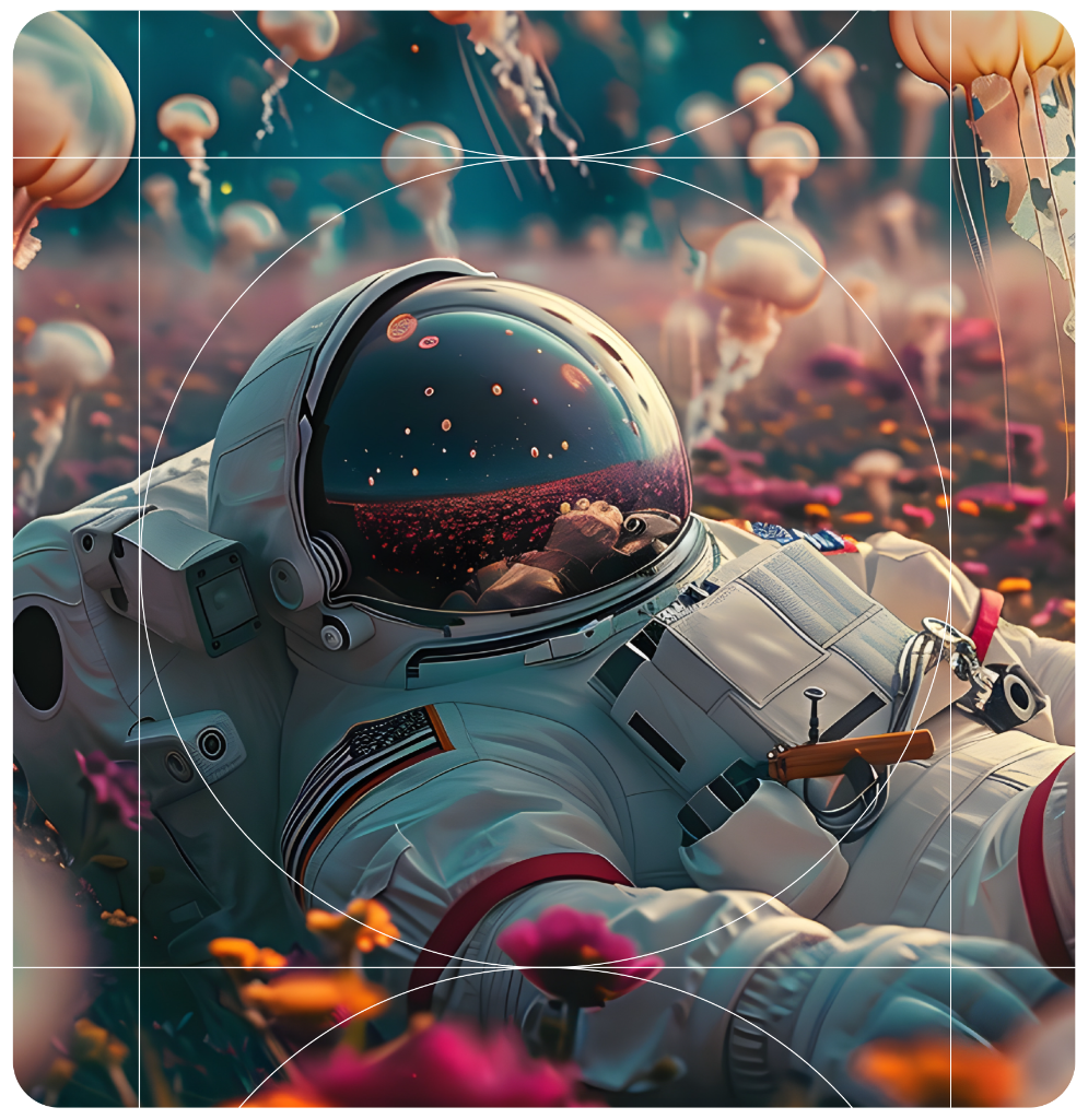 Astronaut with brand signals
