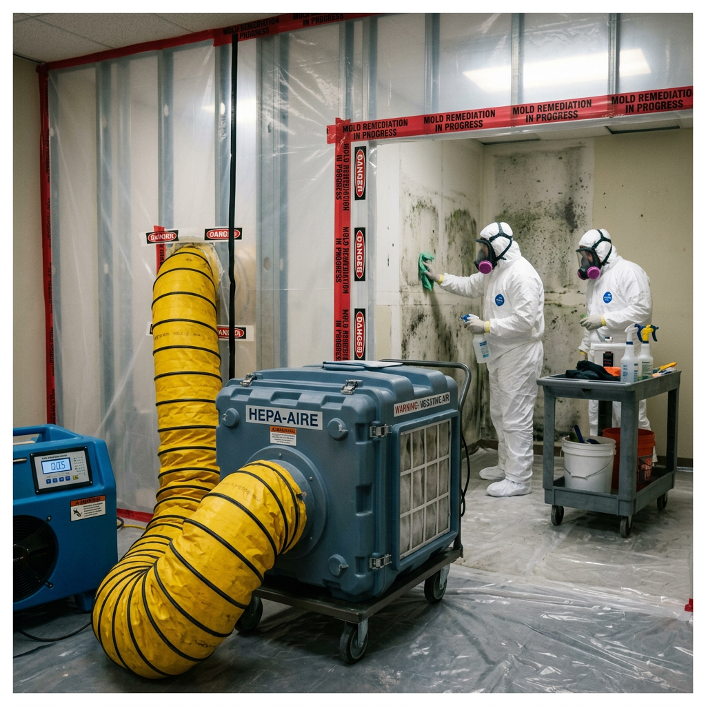 Negative Air Machine & HEPA Filtration - Professional mold remediation services in Coral Springs FL