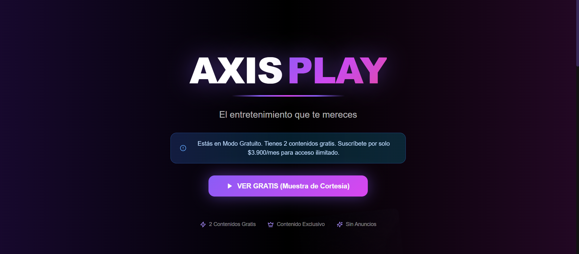 AXIS PLAY template preview