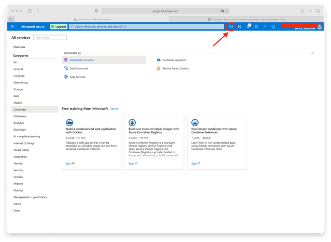 Azure Portal All Services
