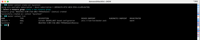 Docker Context List