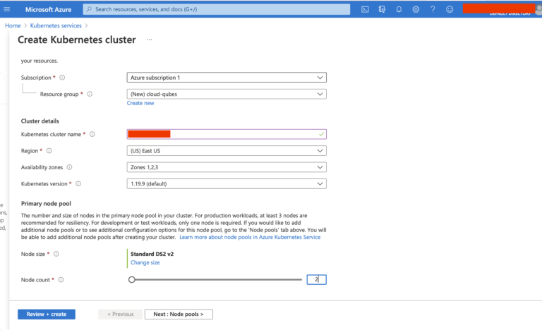 Create Cluster Configuration