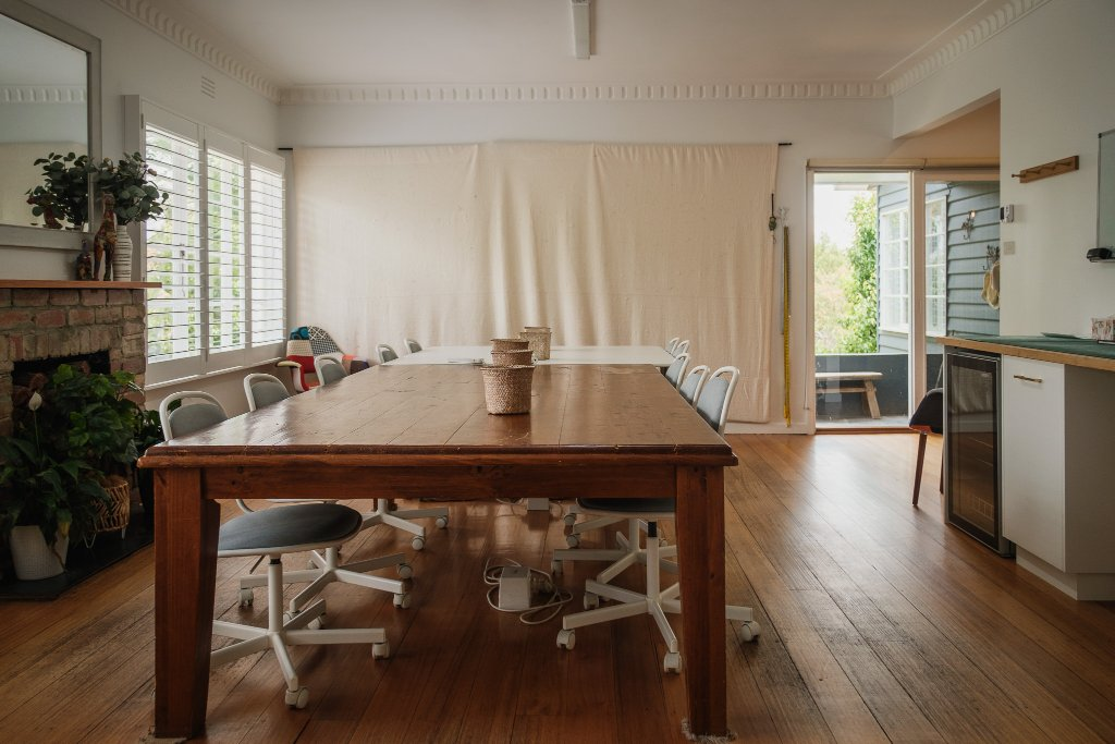 Craft studio with design wall