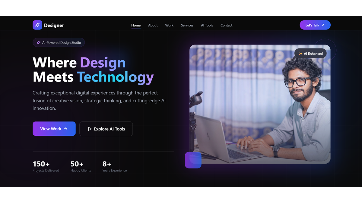 Designer - AI-Powered Portfolio Template template preview