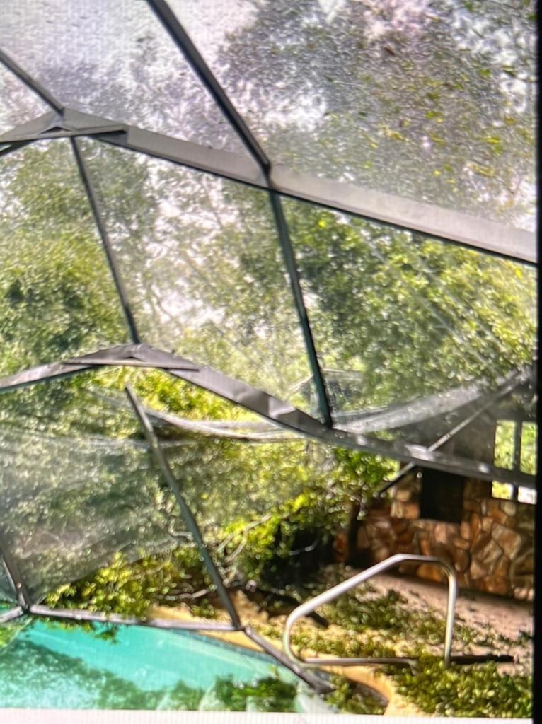 Pool screen damage