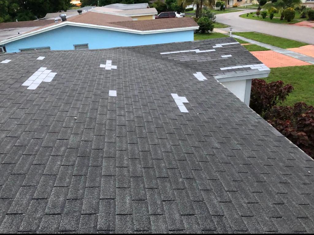 Roof storm damage