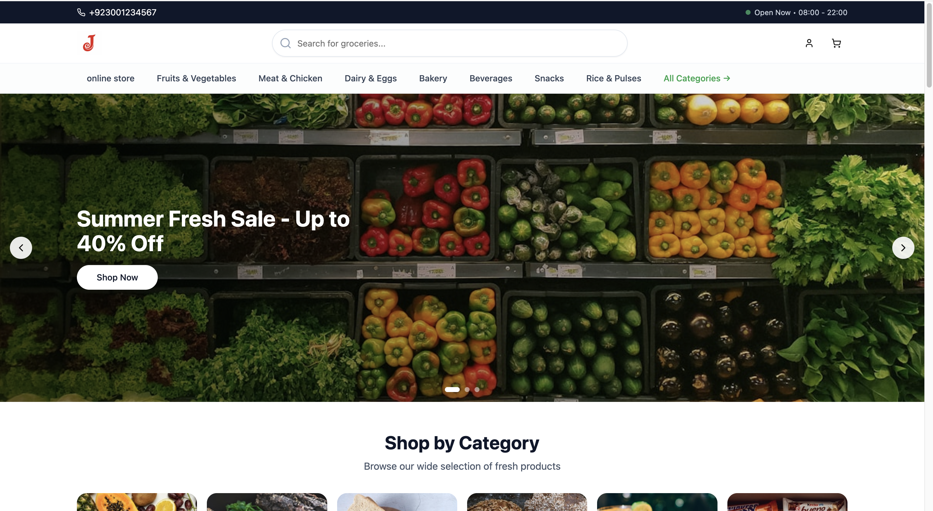 Super Market Grocery Store Complete Managent & Website template preview