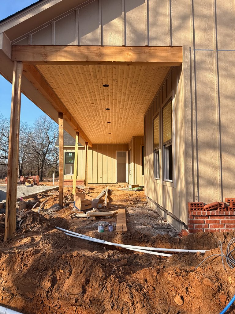 Residential framing interior wide view
