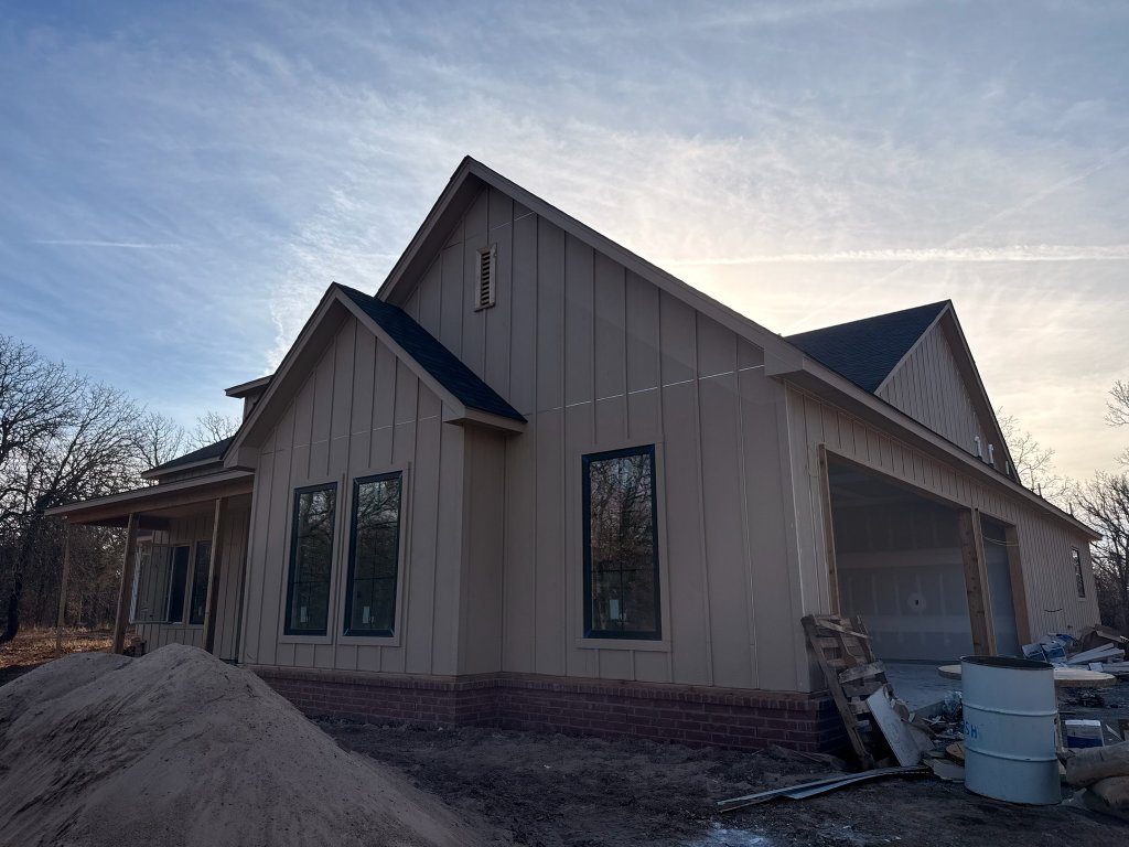 Custom new home build with stone exterior - Bright Homes Construction Tulsa
