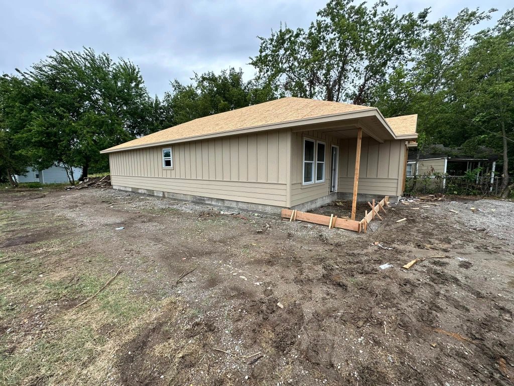 Completed subdivision home