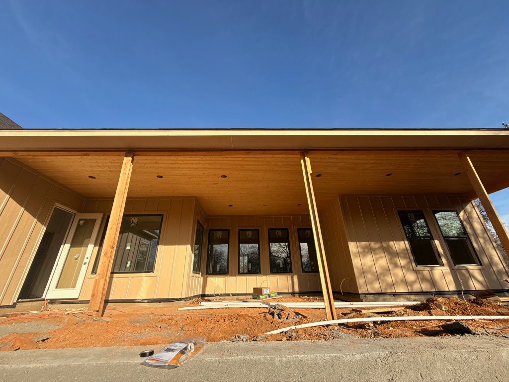 Vaulted ceiling framing interior