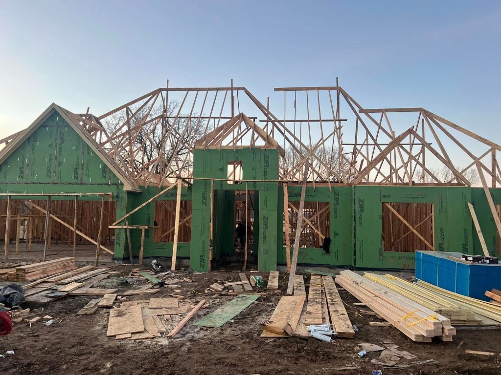 Bright Homes Construction team at work site in Tulsa