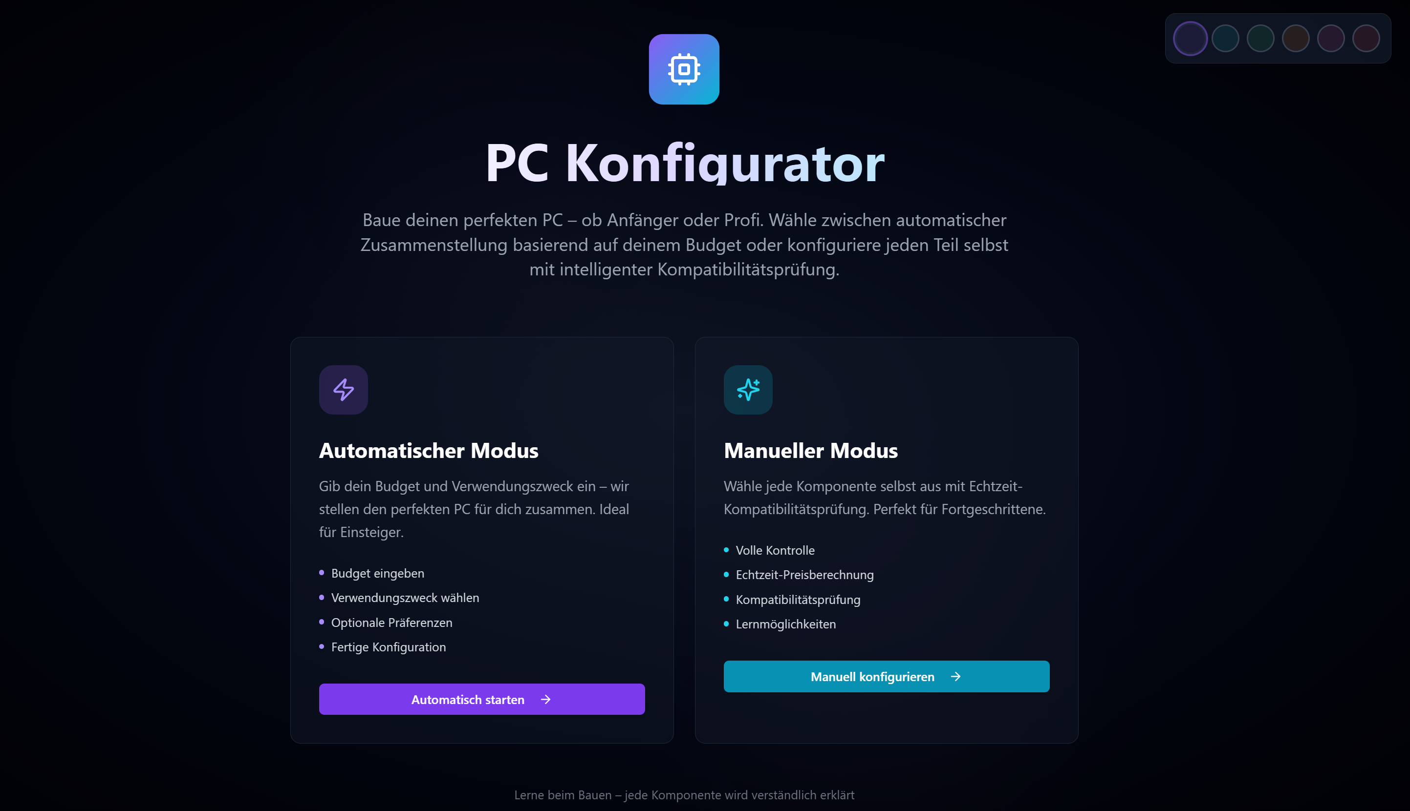 Build My PC template preview