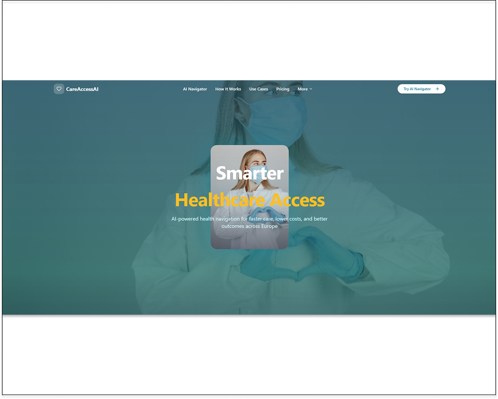 CareAccessAI — AI Healthcare Access & Navigation template preview
