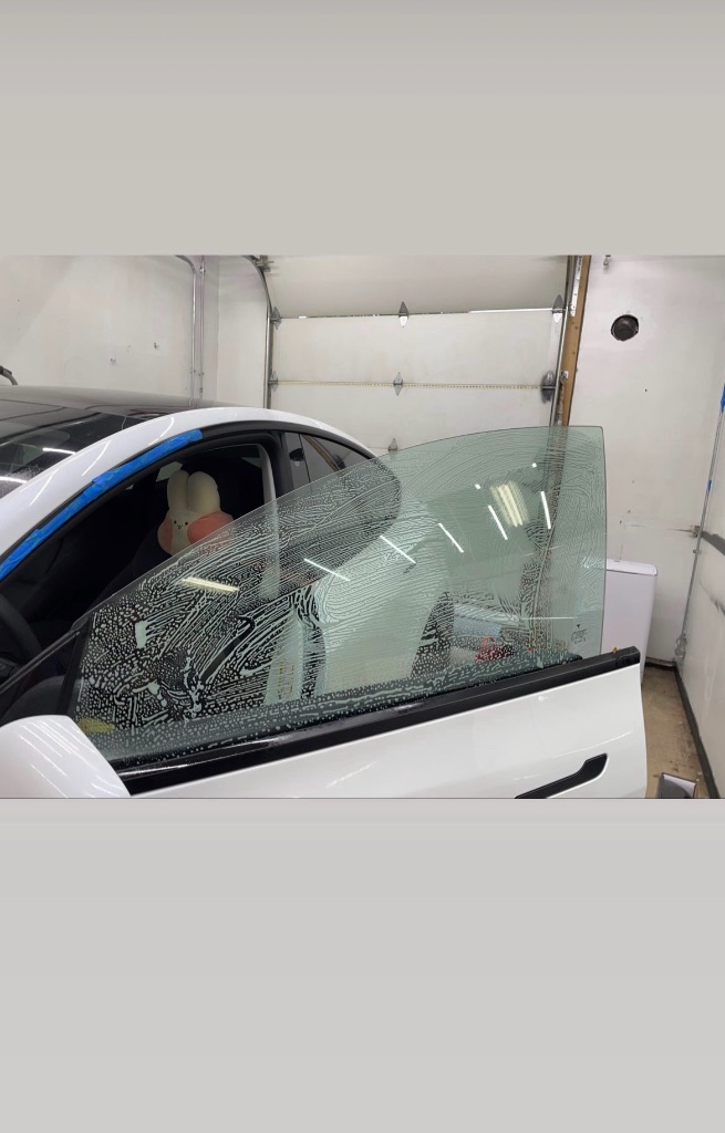 Window Tint Application - White Car