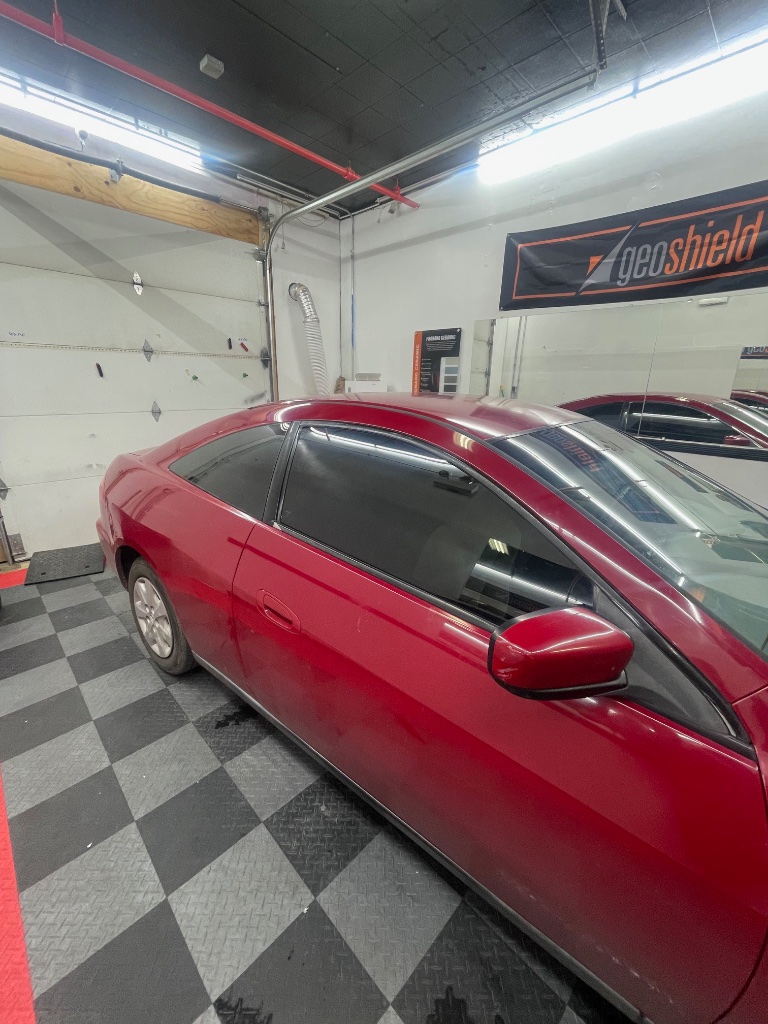 Window Tint - Red Honda Coupe