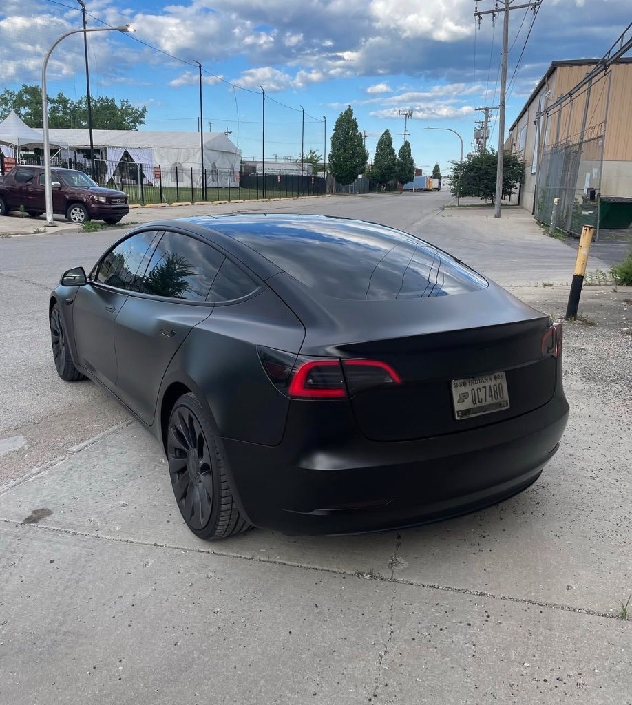 Satin Black Tesla Model 3