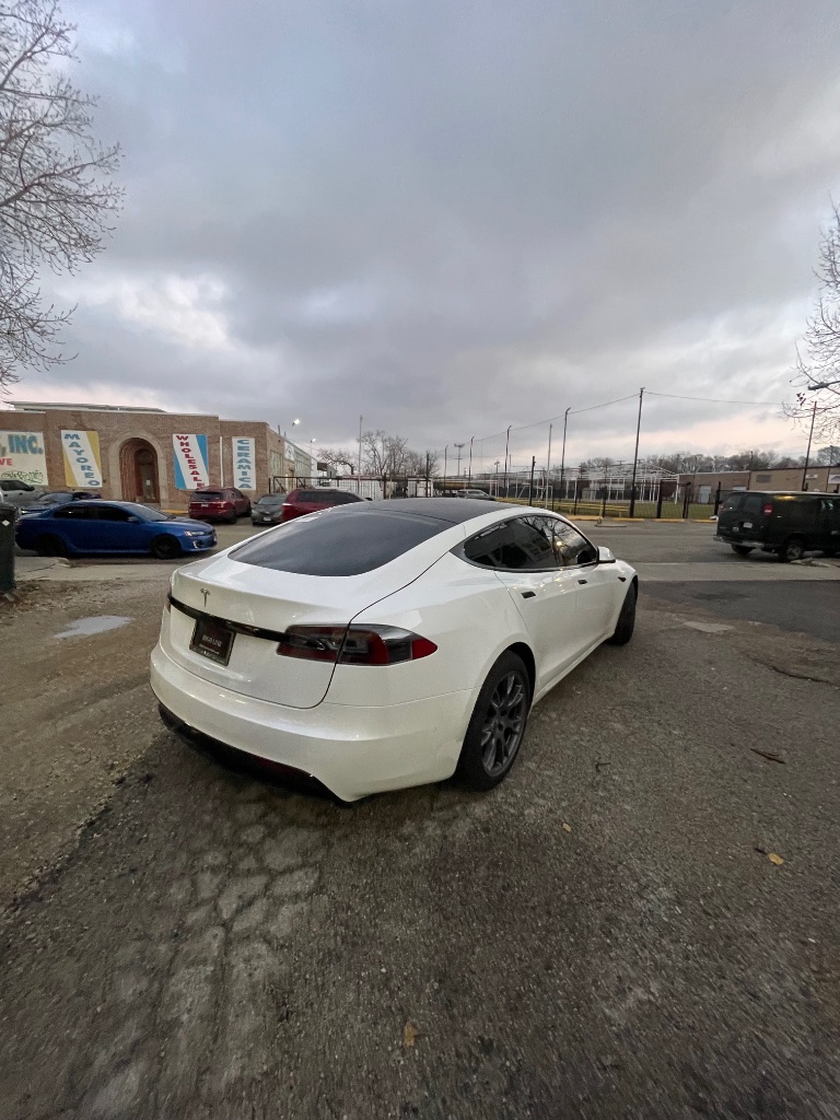 Window Tint - White Tesla Model S Rear