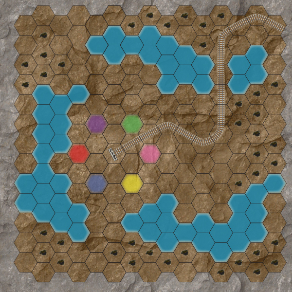 Gold rush adventure board game - educational printable teaching history and strategy