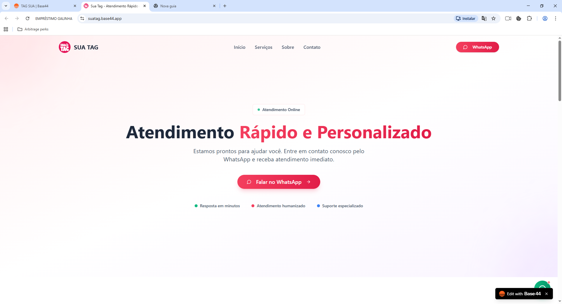 SUA TAG template preview