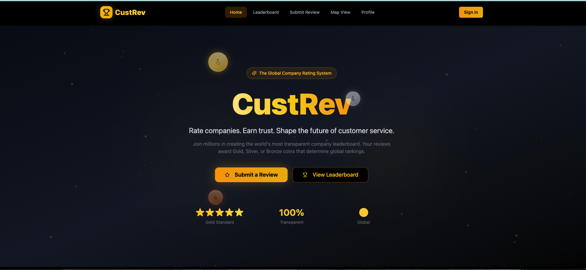 CustRev template preview