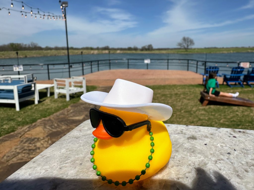 Yellow Cowboy Duck w/ Beads