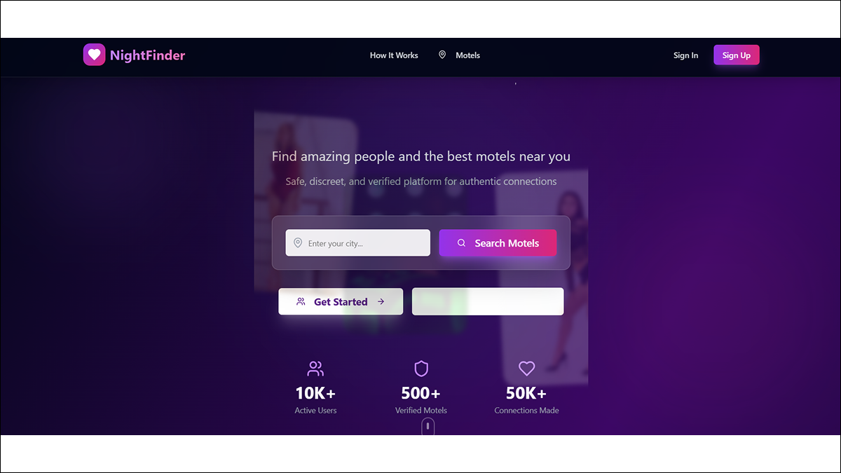 NightFinderAI — AI-Powered Motel & Verified Adult Service Discovery Platform template preview