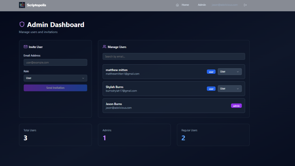 Admin Dashboard