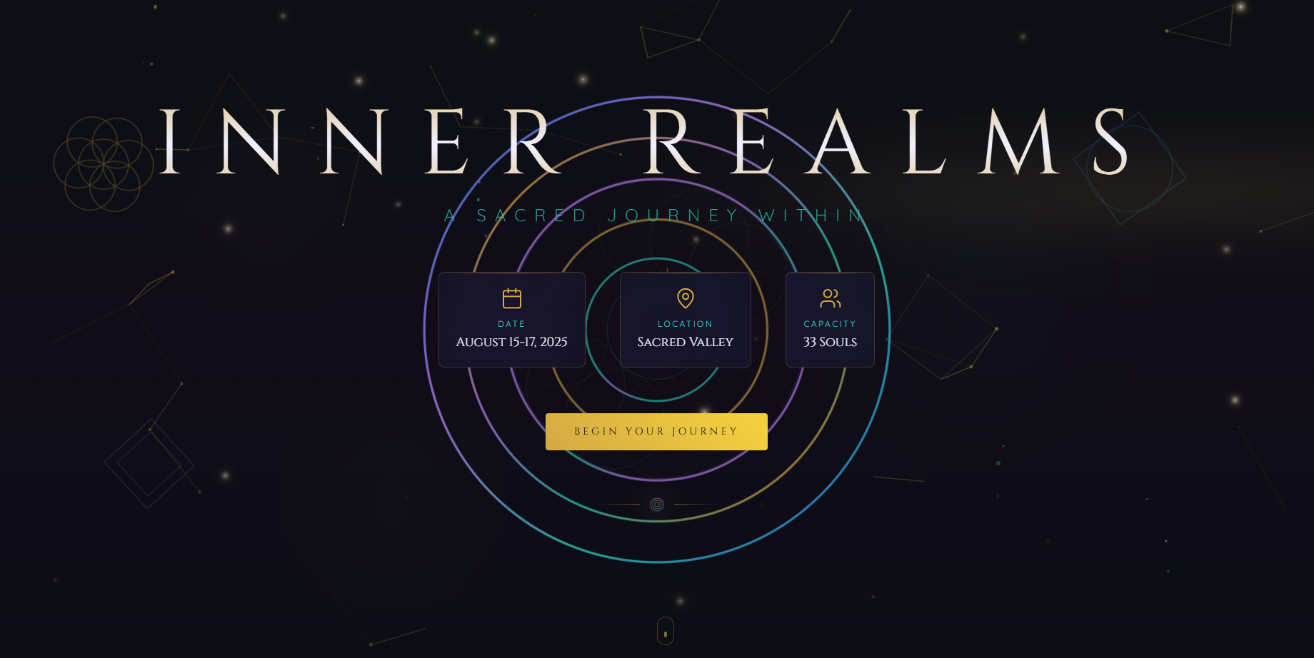 Sacred Event Invitation - Mystical Landing Page template preview