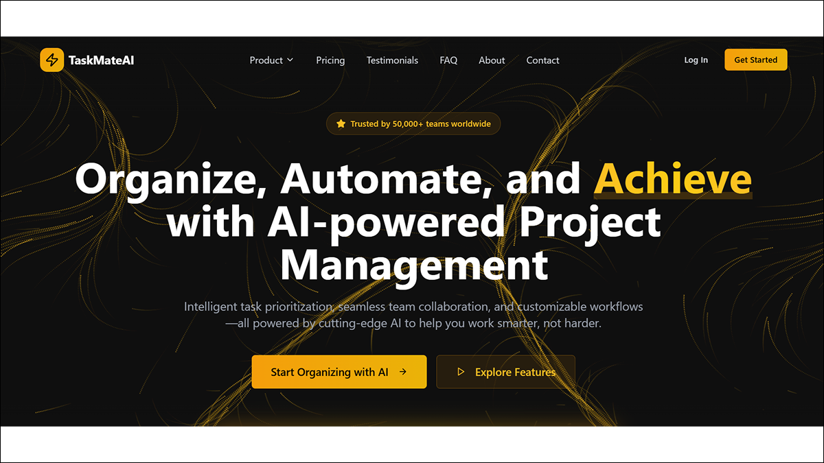 TaskMateAI — AI-Powered Task & Project Management Platform template preview
