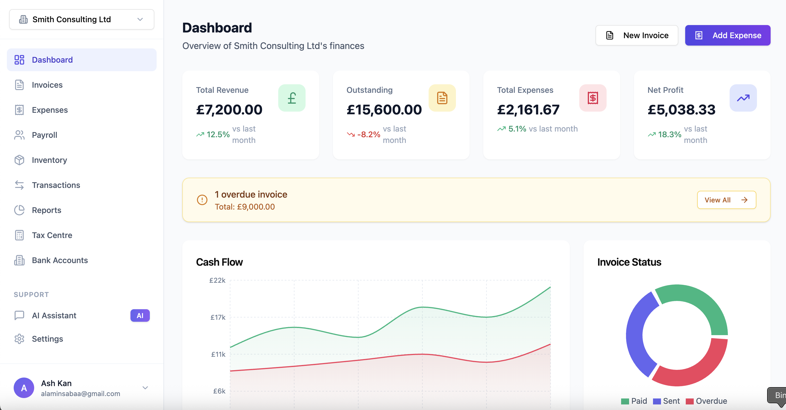 AI BooKeeper template preview
