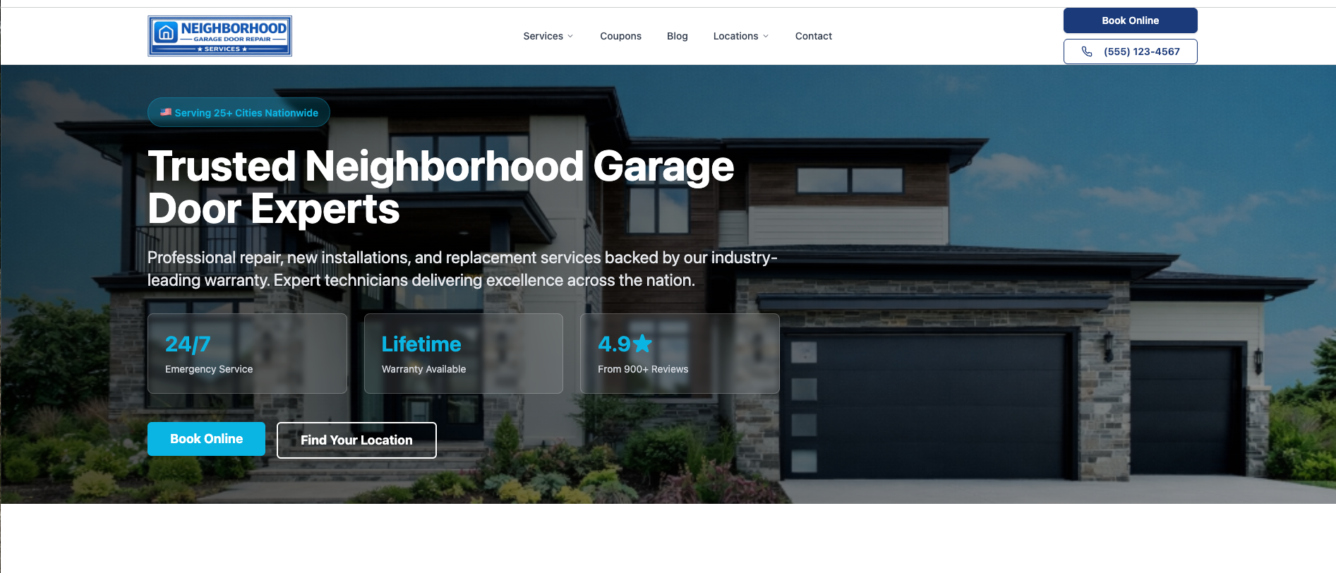 Neighborhood Garage Door Template template preview