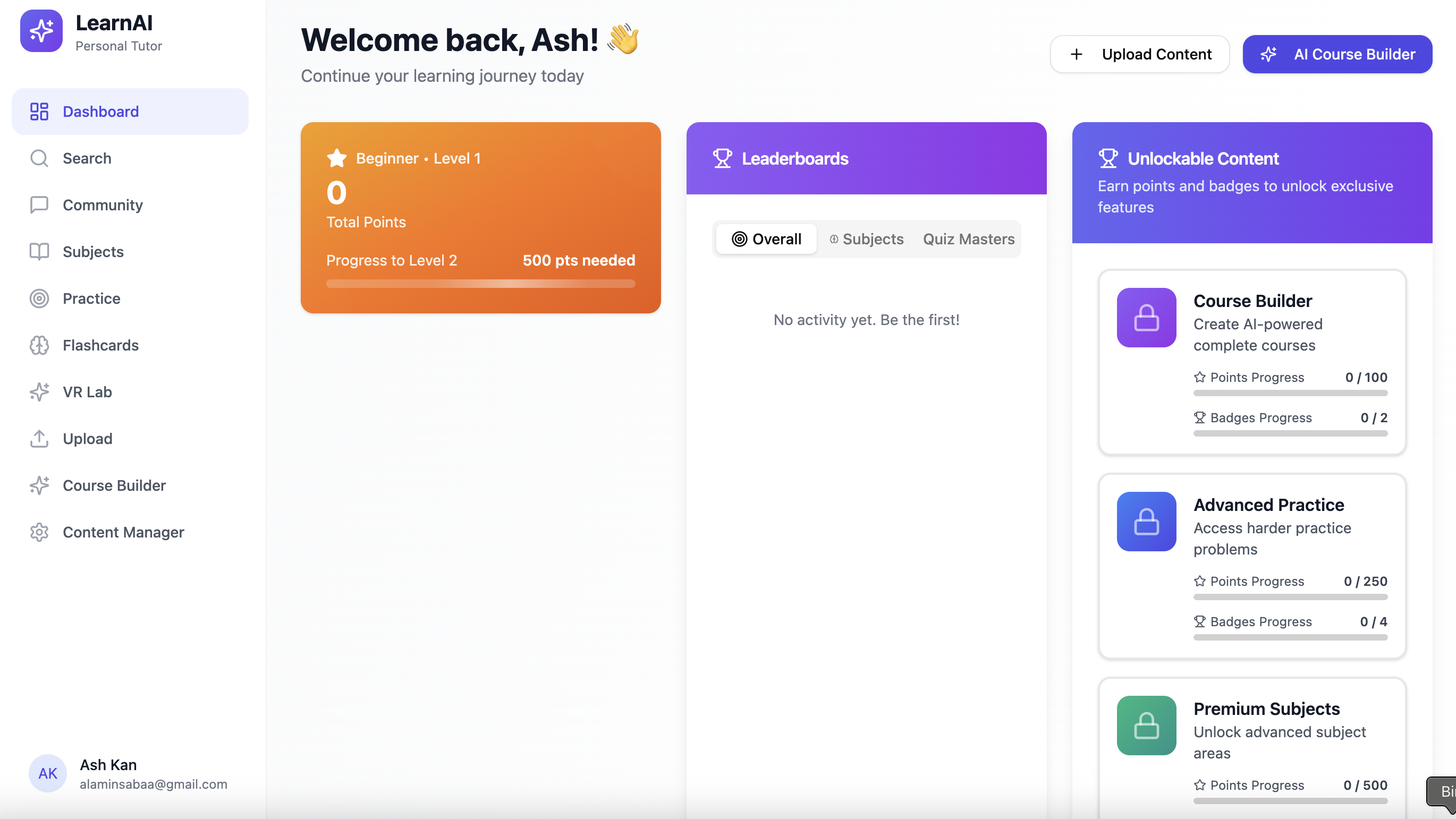 IntelliLearn AI  template preview