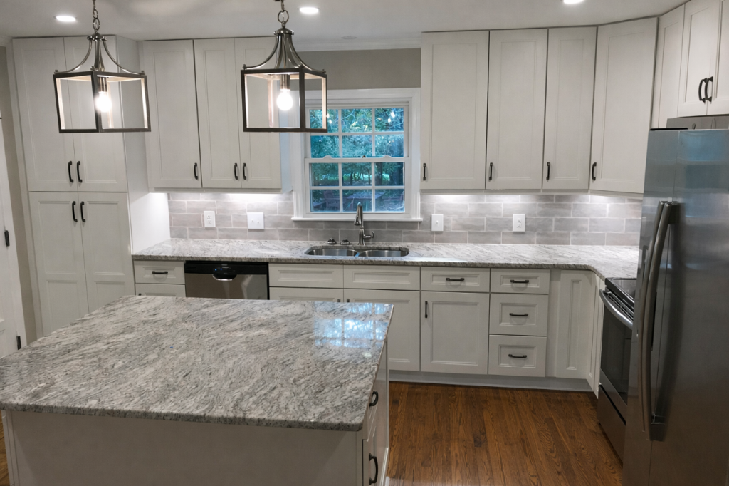 Kitchen remodel in Lewisville, NC by Livewell Building Company