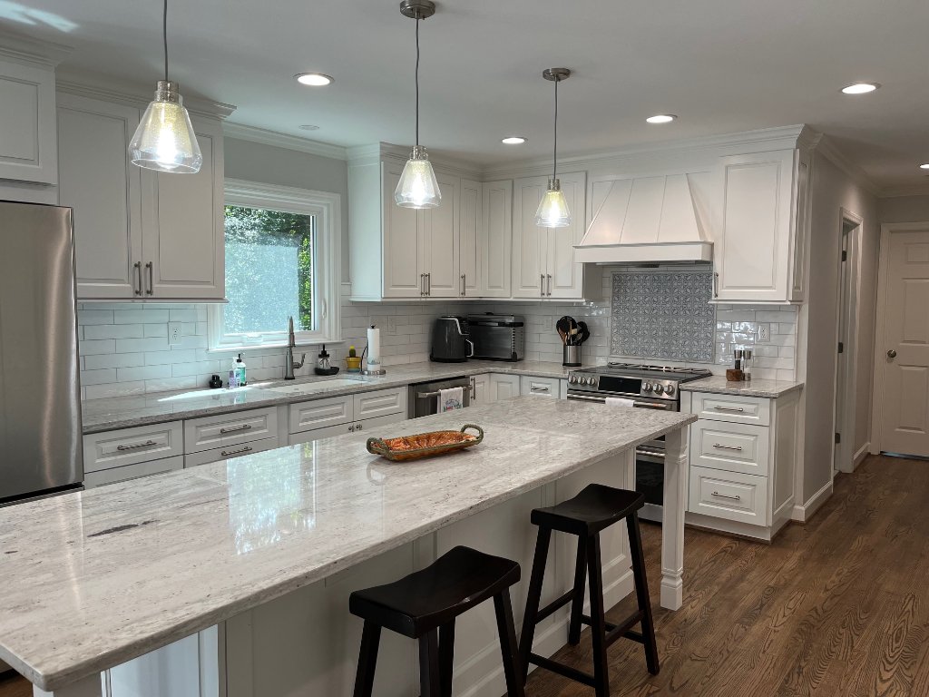 Custom kitchen cabinets installed by Livewell Building Company