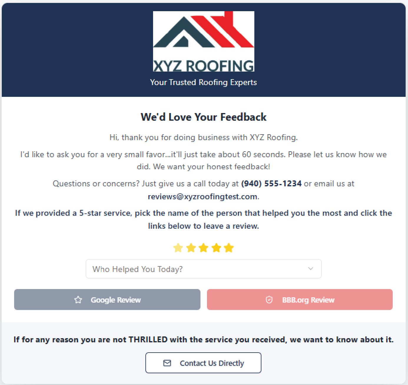 Review App Template template preview