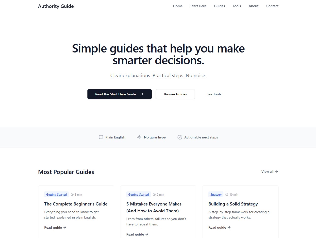 Affiliate Authority Starter template preview