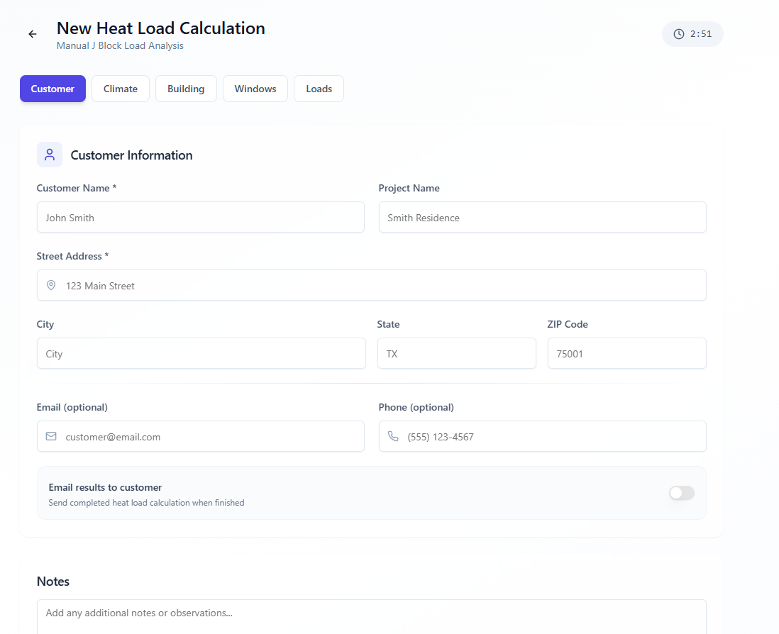 HeatLoad Pro template preview