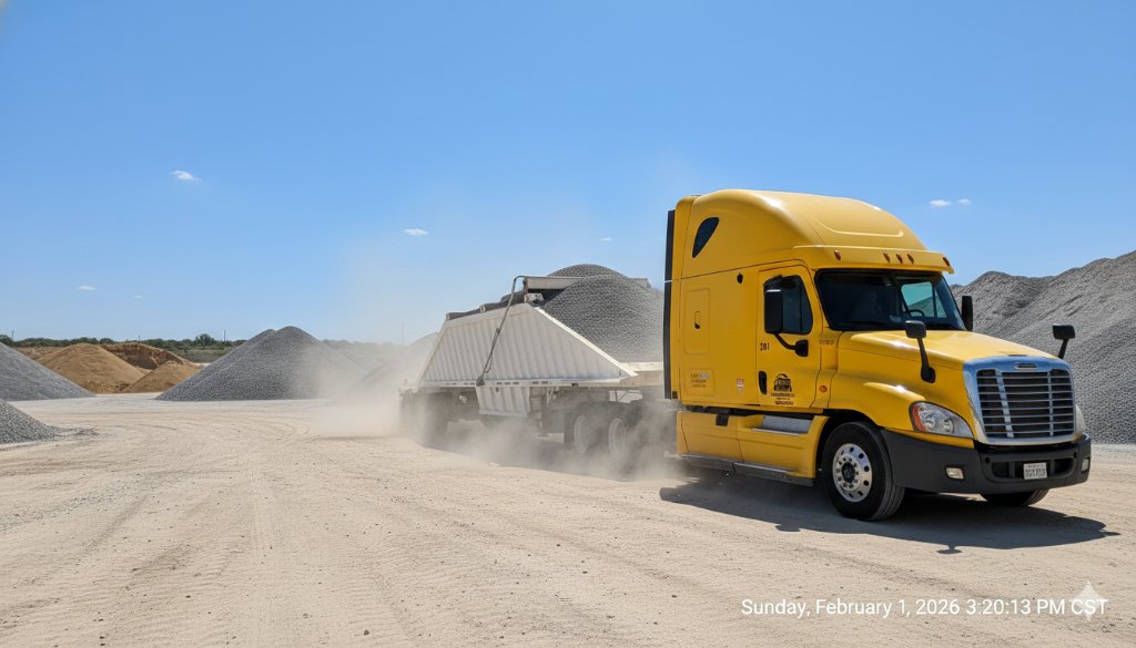 Material delivery truck