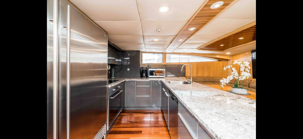 Lower galley kitchen with premium finishes